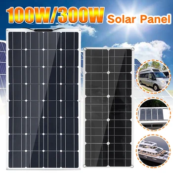 

Solar Panel Double USB Power Bank Board External Battery Charging Solar Cell Board Crocodile Clips Car charger 100W/300W 20V