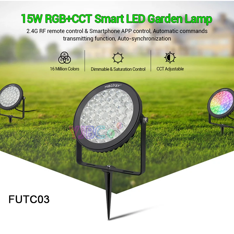 

Miboxer 15W RGB+CCT Smart LED Garden Light FUTC03 AC100~240V IP65 Waterproof led Outdoor lamp Garden Lighting