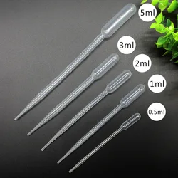 Pipette de transfert jetable en plastique, 100 pièces, compte gouttes, en polyéthylène, fournitures éducatives, de laboratoire et d'école, 1ml, 2ml, 3ml, 5ml 