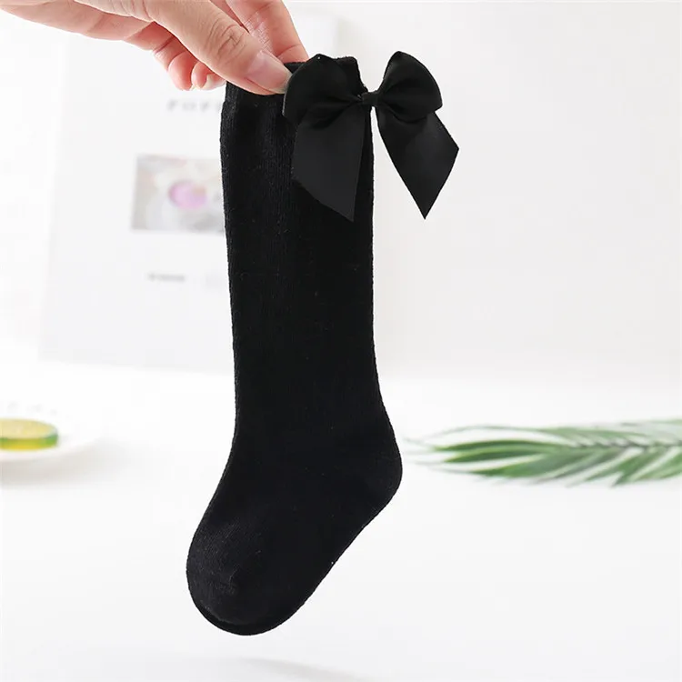 2020 Baby Girls Socks New Toddlers Girl Big Bow Knee High Long Soft Kids Socks Bowknot 100% Cotton 0-3 Years Newborn Socks