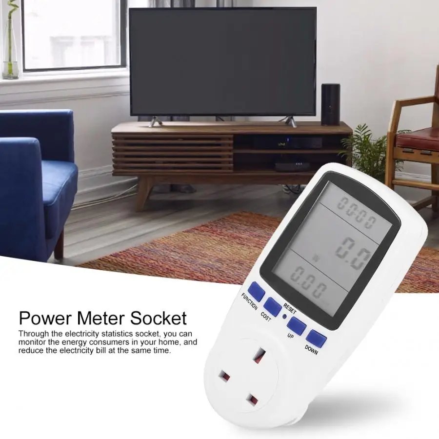 AC 230-250V Многофункциональный измеритель мощности энергосберегающий монитор напряжения ватт электрическая розетка анализатор