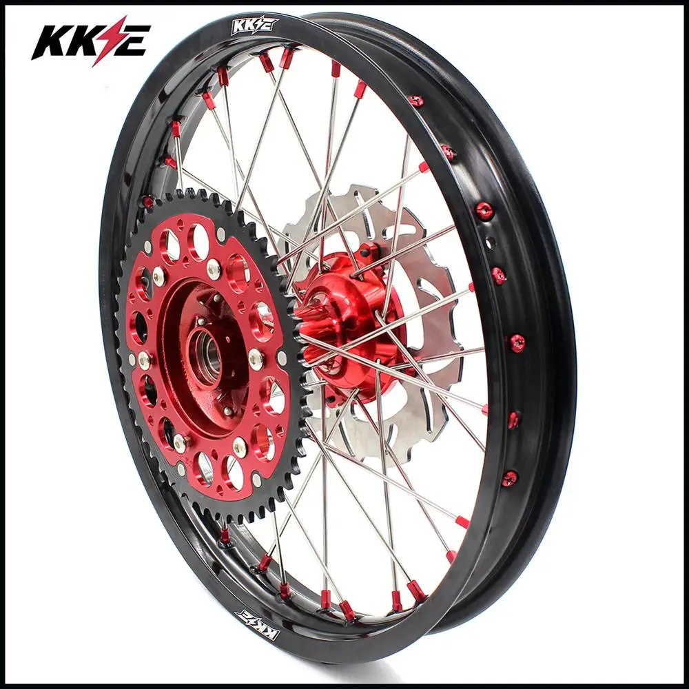 21/18 литья полный эндуро колеса Набор для HONDA CRF250R 2004 2013 CRF450R 2002 2012 240 мм диски черный