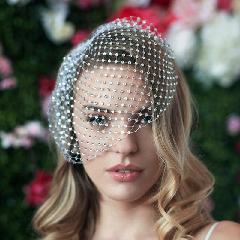 White Ivory Black Bridal Birdcage 