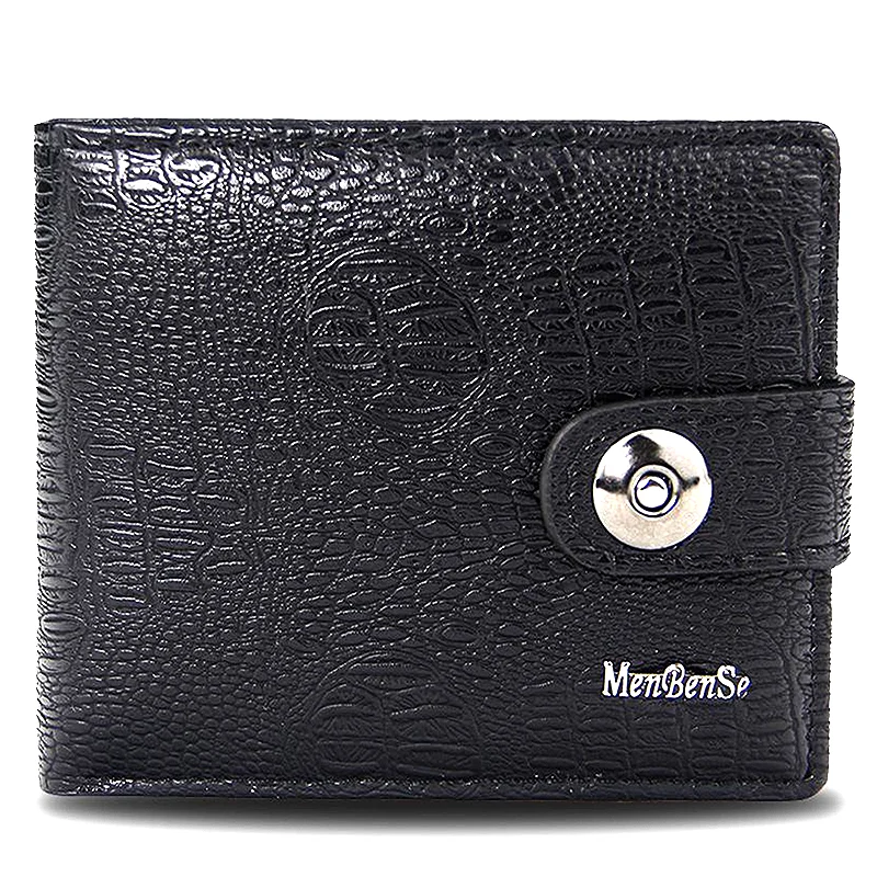 Mens Wallet Purse Hasp Money-Billeteras Slim-Port Portmoney Carteira Genuine Short Cuero