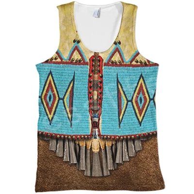 Tank top Tessffel индийский родной культуры Harajuku Повседневное красочные костюмы, бегом, забавные 3DfullPrint с жилетом в стиле унисекс/майка Для мужчин Для женщин s5 - Цвет: Tank top