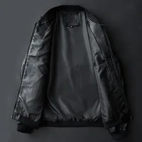 Leather Jacket Bomber Motorcycle Jacket Men Biker PU Baseball Jacket Plus Size 7XL 2020 Fashion Causal Jaqueta Masculino J410 2