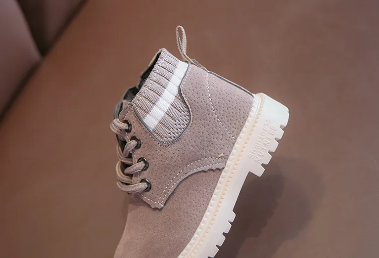 Модные детские зимние ботинки короткие ботинки для мальчиков и девочек мягкая спортивная обувь хлопковая обувь детские Нескользящие Ботинки martin сохраняющие тепло
