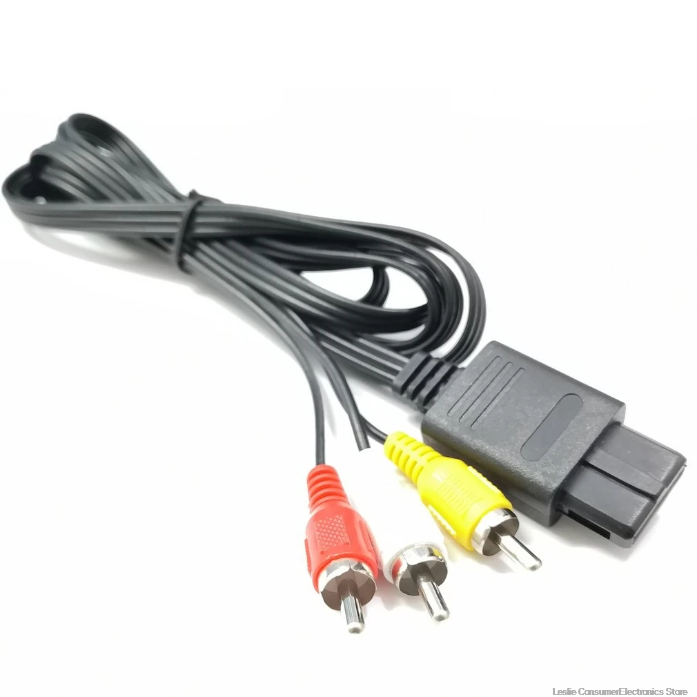N64 SNES Gamecube 6FT RCA AV ТВ Аудио Видео стерео кабель Шнур для Nintendo 64|Кабели| |
