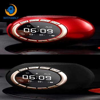

TF Card Subwoofer Multi-function Sound Mirror Display Dual Alarm Clock Design Wireless Smart Bluetooth Mini Speaker Alarm Clock