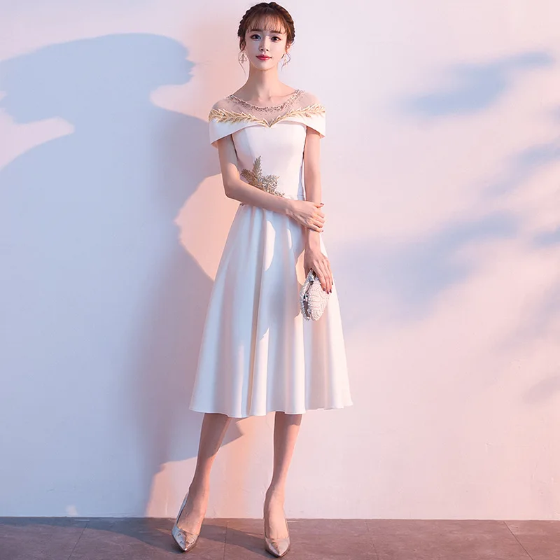 Вечернее платье для женщин Золотой Cheongsam кружево лоскутное Стразы Макси платье Аппликации роскошный китайский современный Ципао