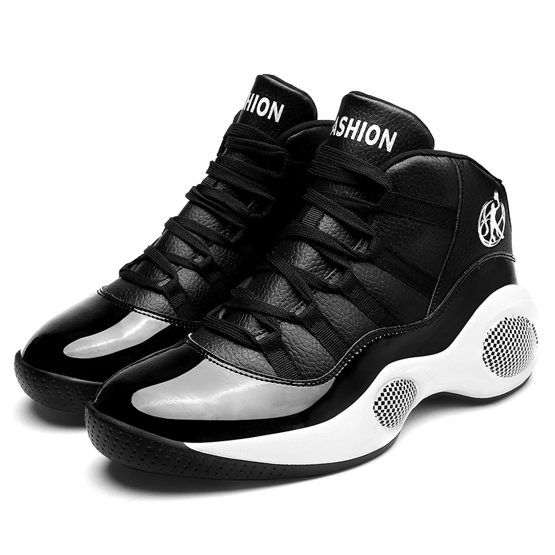 Мужская баскетбольная обувь; кроссовки; zapatillas hombre; 1 обувь; zapatillas 11; обувь в стиле ретро; Force 4 - Цвет: Черный