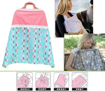 

Kuulee Splicing Style Outdoor Breastfeeding Cotton Nursing Cover lactation breathable comfortable Nursing Cover cotton
