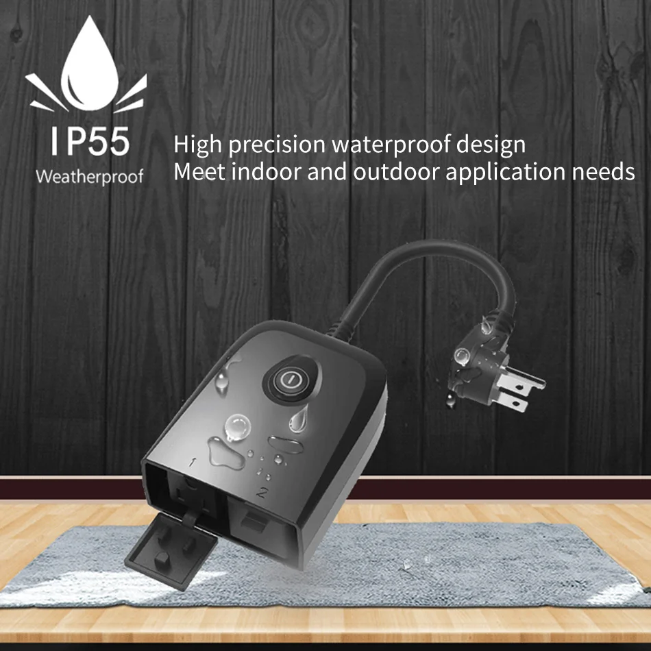 C158 умная розетка Wifi умный дом Открытый Водонепроницаемый Таймер переключатель