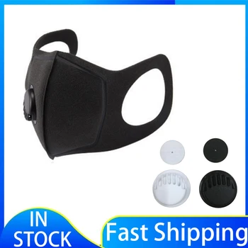 

Anti Pollution Dust Washable Reusable Respirator Unisex Cotton Breath Valve PM2.5 Mouth Mask + Activated Carbon Valve
