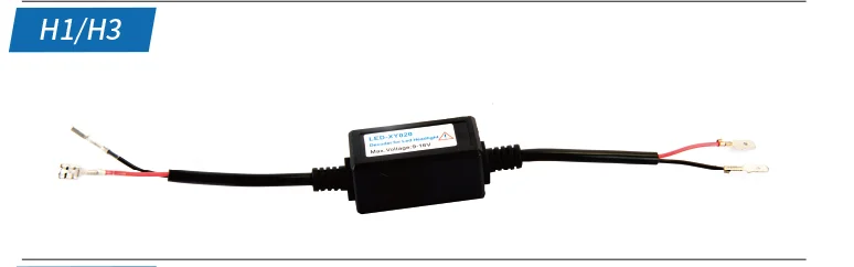 H1 2 предмета светодиодный декодер фары H1 H3 H4 H7 H11 H13 9005 CAN-BUS EMC предупреждающий компенсатор конденсатор анти-мерцающий резистор жгут - Цвет: H1