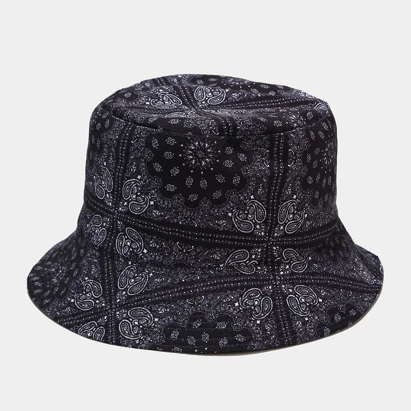 Cashew Print Bucket Hat Women Double 