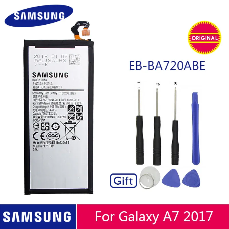 Оригинальный аккумулятор для телефона SAMSUNG Samsung Galaxy A7 2017 3600 мА/ч версия A720 сменные