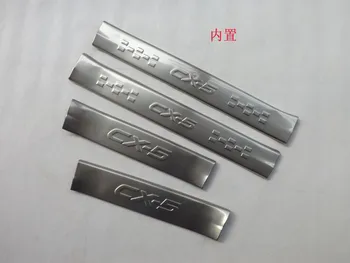 

Stainless steel For Mazda CX-5 2018 interior door Sill Scuff stainless steel plate Car Styling Accessories fast safe ship