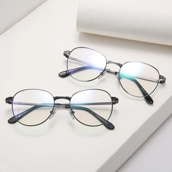 

PARZIN Prescription Optics Glasses Frame with Clear Lens Retro Round Big Eyewear Frame Women Accessories 5069 New High Quality
