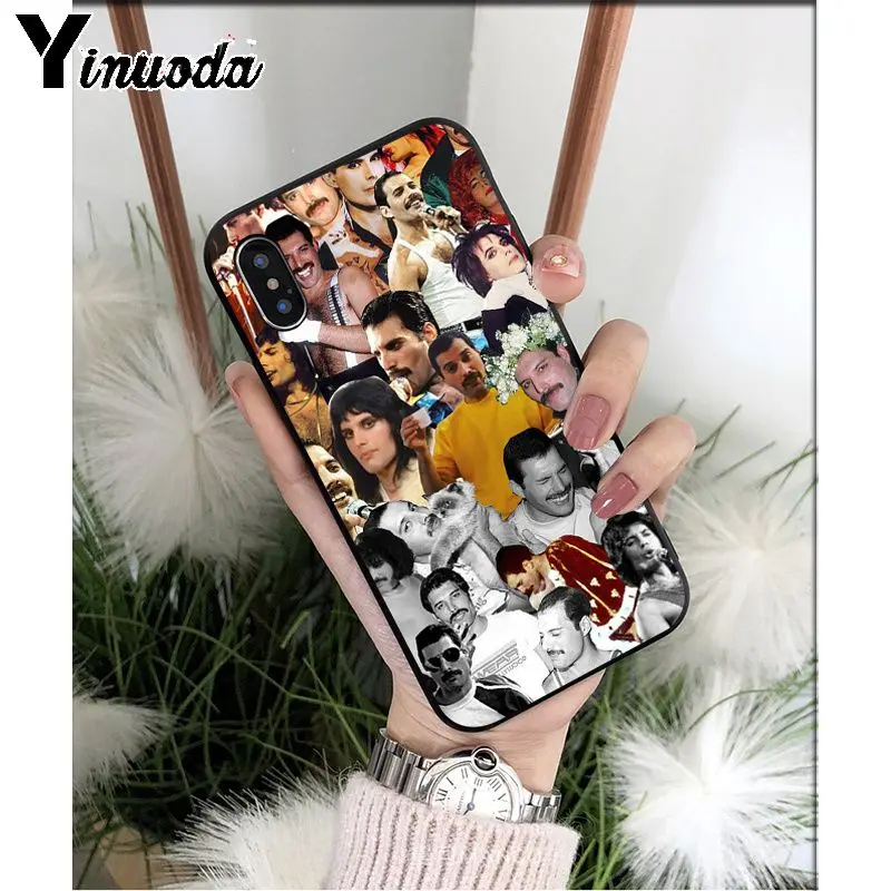 Yinuoda Фредди Меркури Queen Band TPU Мягкий силиконовый чехол для телефона iPhone X XS MAX 6 6S 7 7plus 8 8Plus 5 5S XR