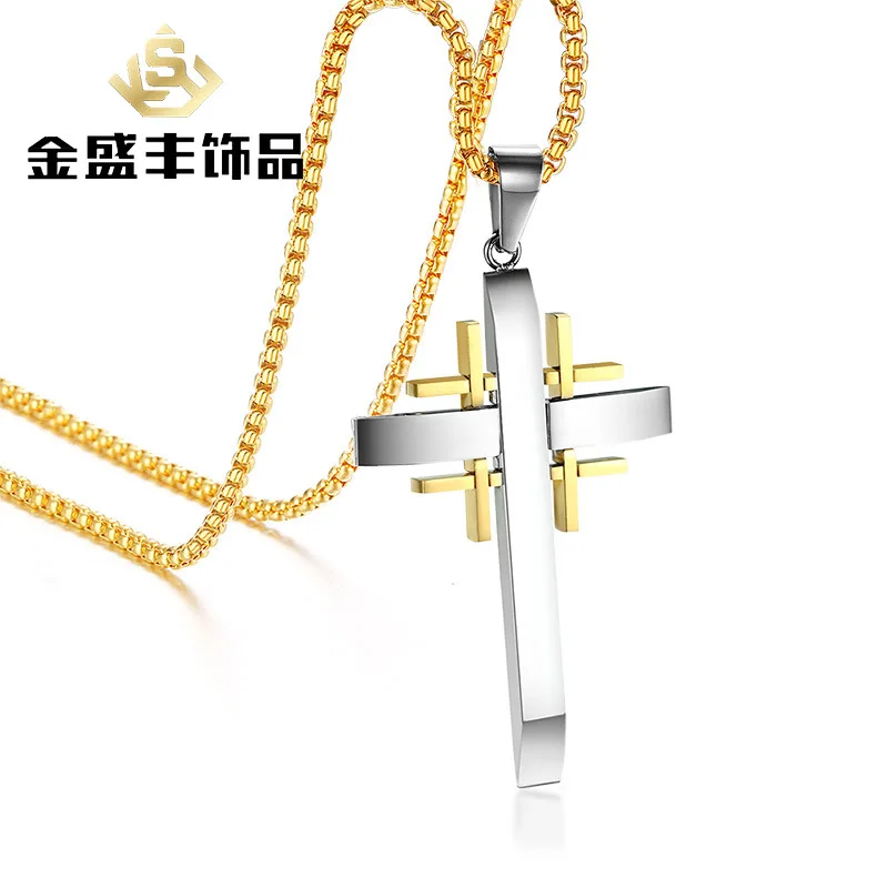 

Titanium Steel Accessories 56 Mm Stainless Steel Cross Pendant Men Fashion Pendant Accessories Pn-900