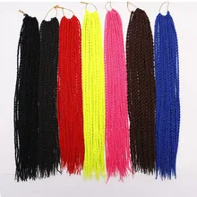 LISI волосы Омбре Сенегальские крученые волосы на крючках косички 24 дюйма 30 корней/упаковка синтетические плетеные волосы для женщин серые, синие, розовые, брови