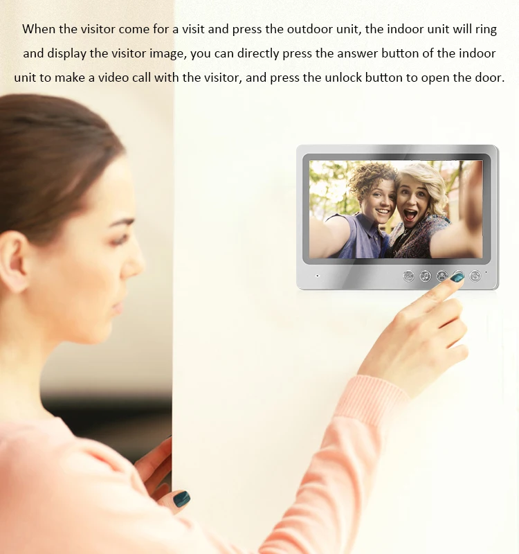 APP remote control smart video doorbell wifi video door phone intercom system