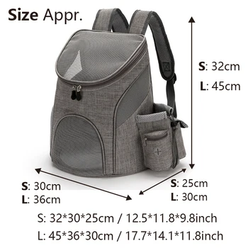 Pet Carriers Bag Cats Double Shoulder Bag Outdoor Travel Carrier Backpack With Safety Zippers Breathable Puppy Carrying Bag 6