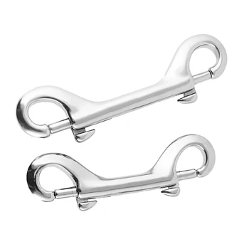

2Pcs Double Ended Metal Snaps Trigger Hooks Clips Snap Key Holder Security