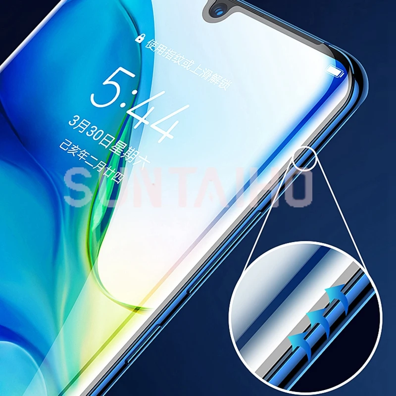 9D закаленное стекло для huawei P30 P20 Lite Защитная пленка с закругленными краями P10 Plus