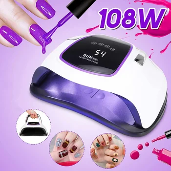 

Portable 108W 36 LEDs Nail Lamp Nail Dryer for All Gel Polish Light Lamp for nail Infrared Sensing Smart UV Lamps for manicure