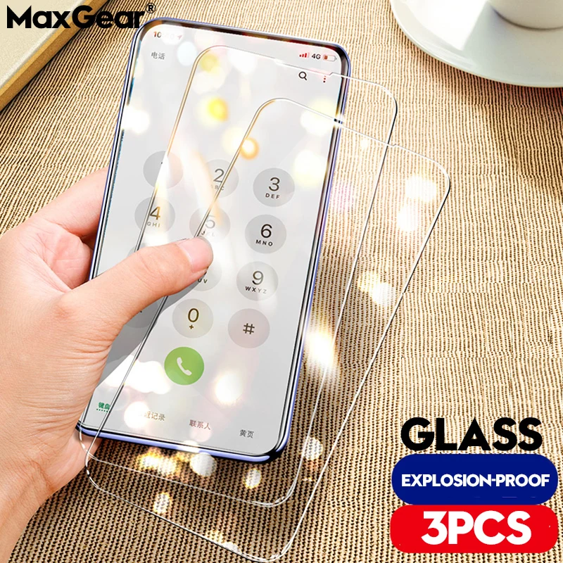 3 шт полное покрытие защитное стекло для iPhone 11 Pro Max закаленное X XR XS MAX 6 7 8 Plus 5S SE