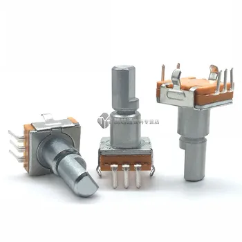 

EC11 thin rotary encoder with switch 30 positioning 15 pulse 17mm half-axis audio digital potentiometer 5 feet