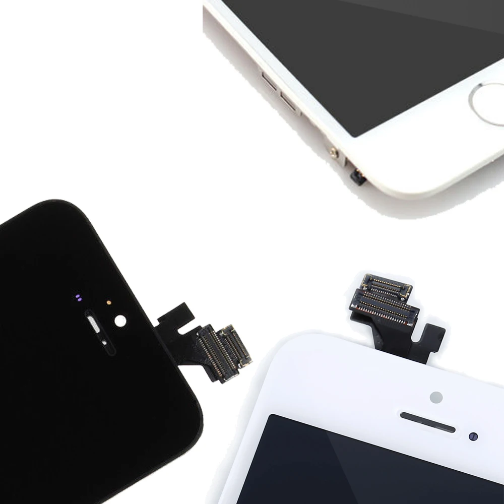5 шт. AAA+++ качество ЖК-дисплей Дисплей Рамка для IPhone 5/5S 5c/se без битых пикселей ЖК-дисплей кодирующий преобразователь сенсорного экрана в сборе с подарком