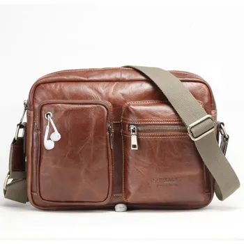 

Hot Men's 100% Genuine Leather Bag Crossbody Bags for Men Messenger Bag Men real Leather Men's Shoulder Bags Male Handbags