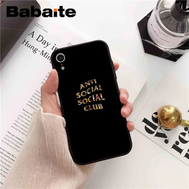Babaite для iphone 7, чехол, крутой, анти-соц., роскошный чехол, чехол для телефона, для iphone X, 8, 7, 6, 6splus X, 5, 5S, SE, XR, XS, XSMAX