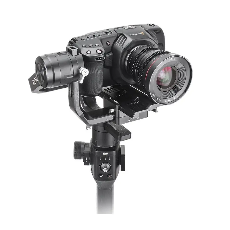Offset Camera Base Bottom Plate for BMPCC 4K Blackmagic for DJI Ronin S Gimbal H1 Camera Accessories