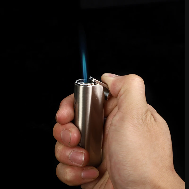 Мини-металлическая турбозажигалка газовая зажигалка электронные зажигалки принадлежности для курения гаджеты для мужчин прикуриватель сигар