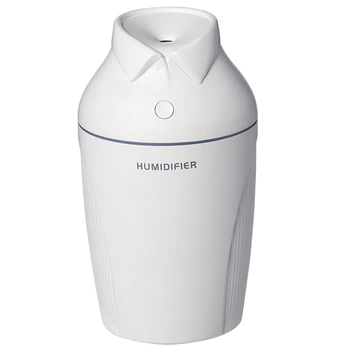 

Portable USB Mini Air Humidifier Diffuser Humidifier 280Ml Large Capacity Quiet Humidifier Breathing Light Home Office Car White