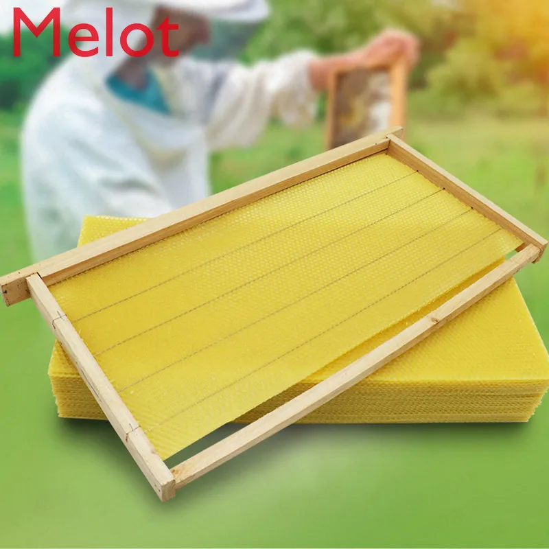 

30 Pieces of Honeycomb Base Deep Room Natural Beeswax Beehive Beekeeping Tools Bee Nest Spleen Nest 22X35cm