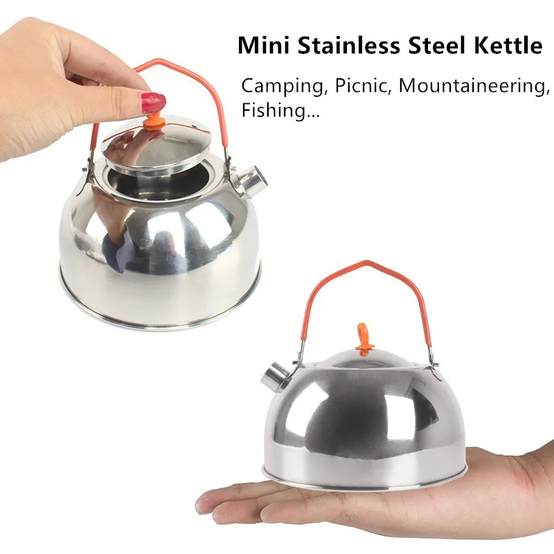 600 мл открытый Teakettle кемпинговый чайник барбекю чайник для воды мини Рыбалка кофейник