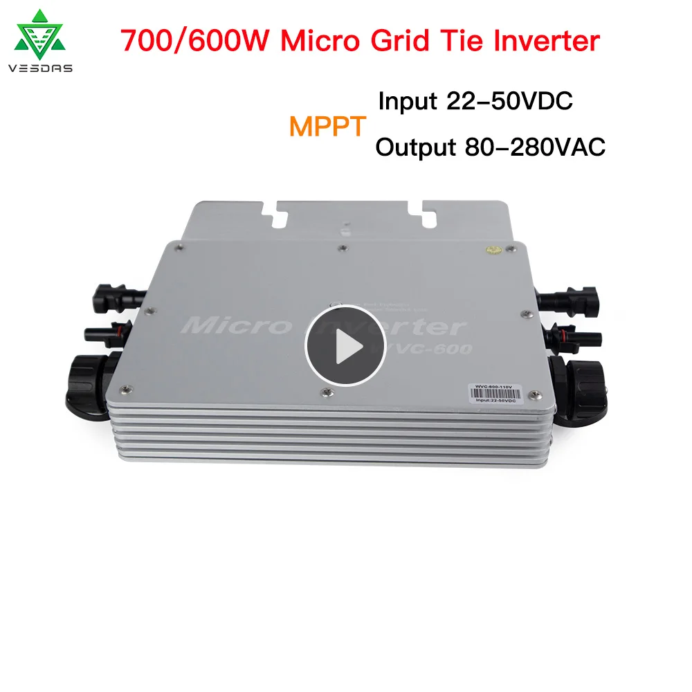 700 600 Вт микро солнечный инвертор MPPT сетка галстук гибридный 220 В Inversor 22 50VDC до 80 280VAC