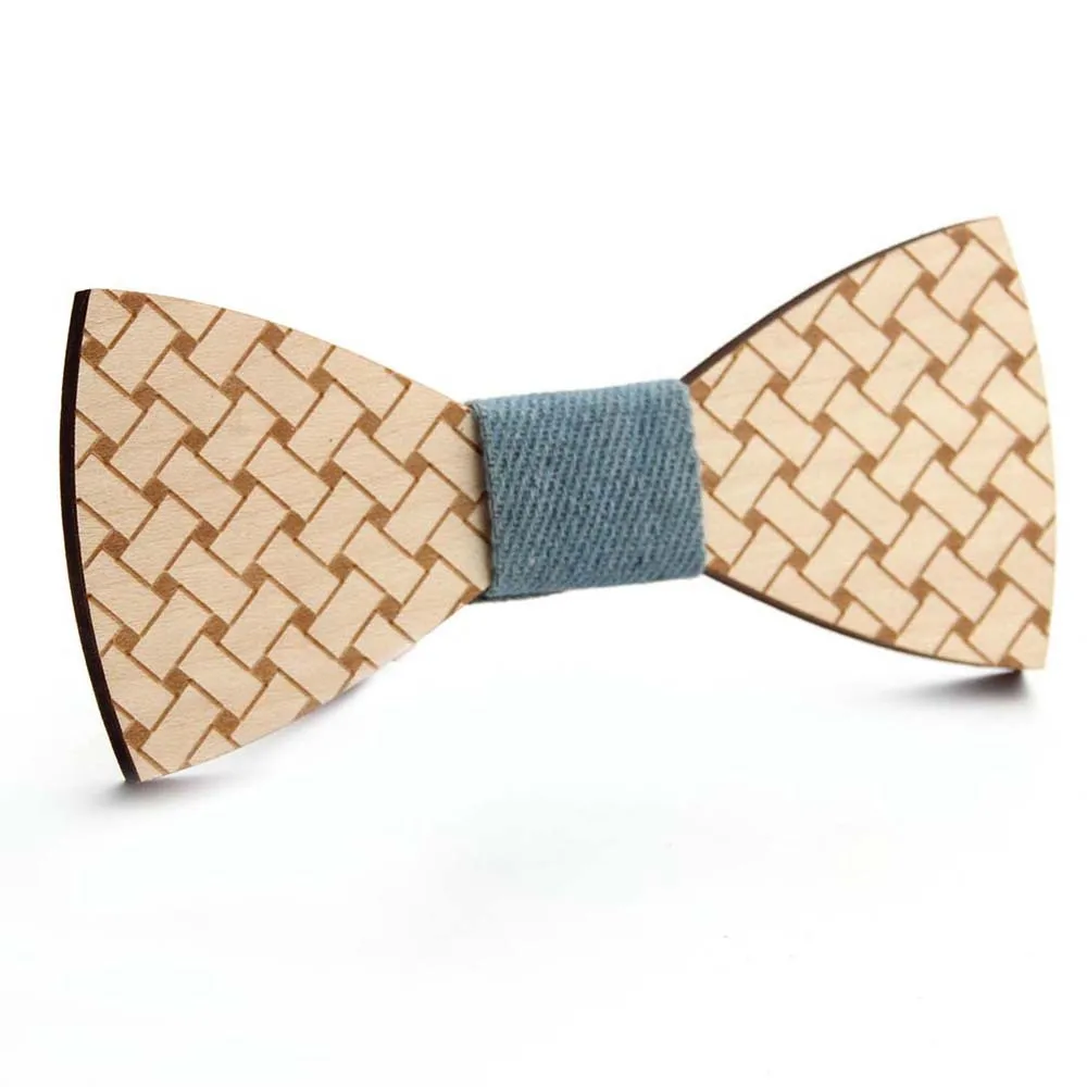 Wood Bowtie Цветочный деревянный галстук-бабочка для мужчин эластичная лента галстук-бабочка Свадебная вечеринка деревянная Бабочка рубашка клетчатый галстук-бабочка тонкий галстук - Цвет: Wood Bowtie