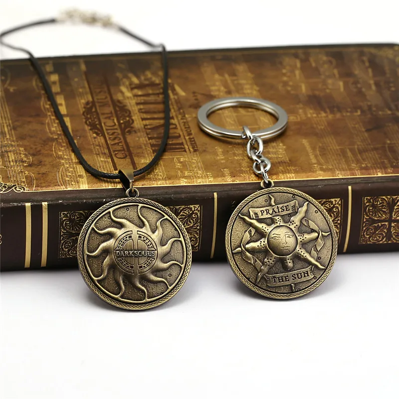 

Demon's Souls Mark Necklace and keychain Gift for Game lovers metal Game Accessories Dark Souls