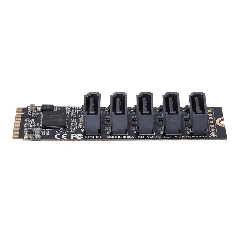 5 портов SATA M.2 NVME к SATA PCI-E к PCIE SATA дисковый массив 5 карт RAID0/1 карта