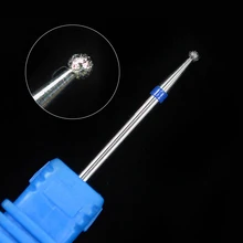 1 шт. твердосплавные сверла для ногтей 3/3" шариковые алмазные сверла для маникюра Инструменты для очистки ногтей аксессуары BE-D018D-M