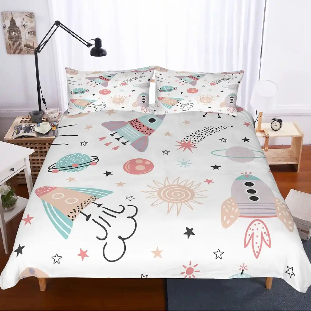pink star bedding single