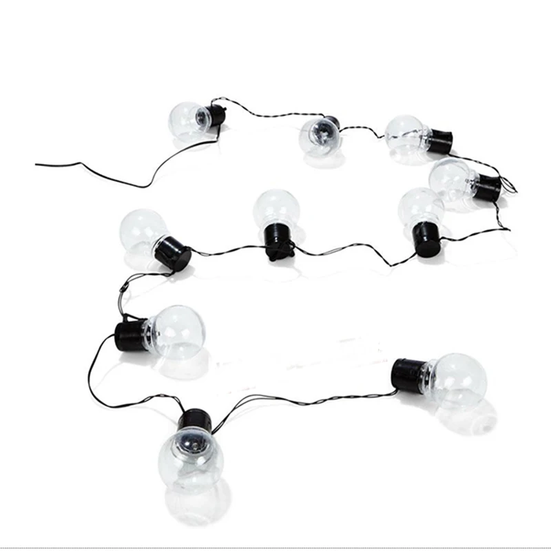 Круглые лампочки, гирлянды с 20 прозрачными шариками, винтажные лампочки для внутреннего/наружного освещения, Висячие зонтики, гирлянды для патио