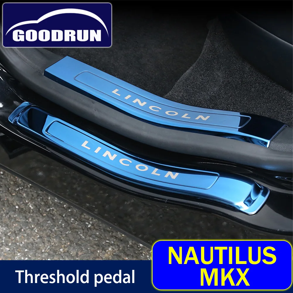 

For Lincoln NAUTILUS MKX Car Door Sill Threshold Panel Sticker Protector Decals Accessories