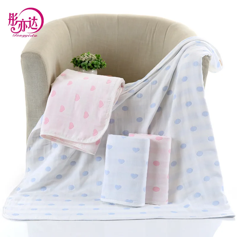 

Tong Also Reached Infant Baby Towel Blanket Newborns Blanket Pure Cotton Combing Zero Twist Gauze Super Soft Gauze Children's Qu